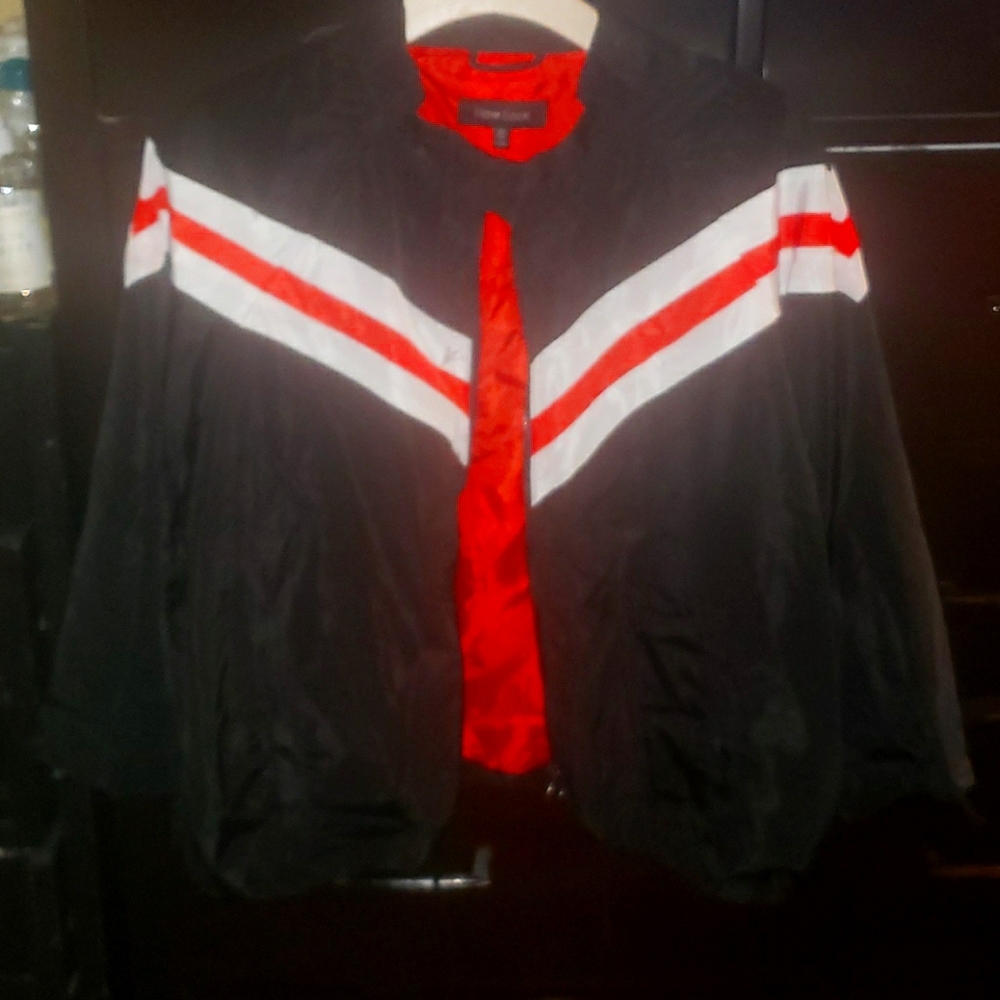 Cropped wind breaker jacket